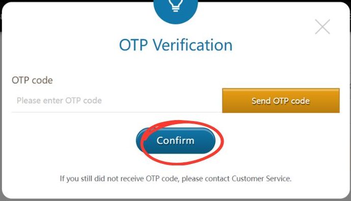 Confirm transaction with absolutely safe OTP code